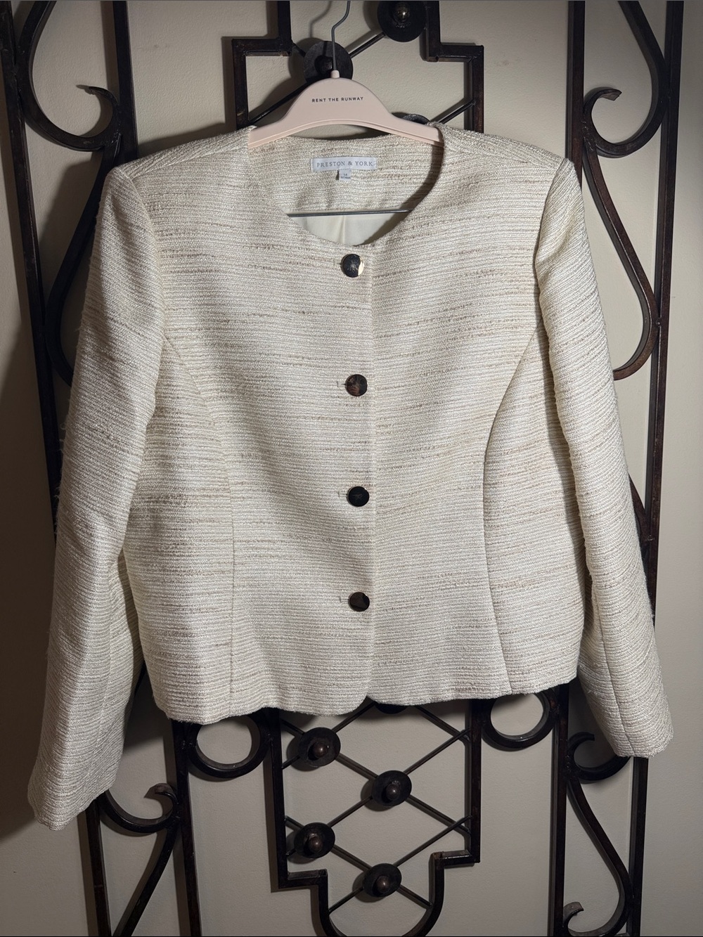 Preston & York Ivory Textured Button Jacket - Also selling matching dress